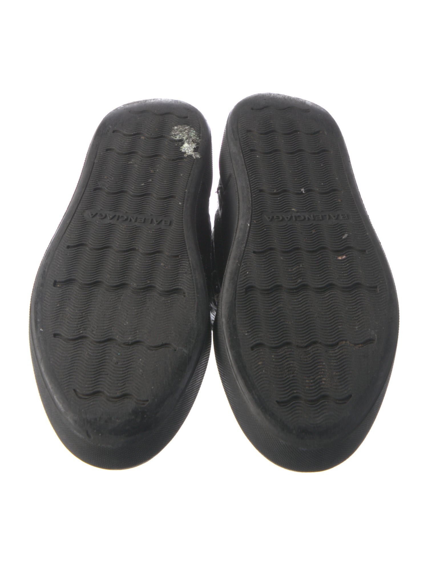 Balenciaga Leather Distressed Accents Sneakers